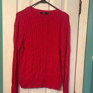 Red Cable Knit Sweater
